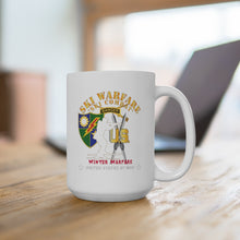 Load image into Gallery viewer, Ceramic Mug 15oz - SOF - Ranger Tab - Ski Warfare - Ski Combat - Winter Warfare X 300
