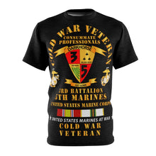 Load image into Gallery viewer, Unisex AOP Cut &amp; Sew Tee - USMC - Cold War Vet - 3rd Bn, 5th Marines w COLD SVC X 300
