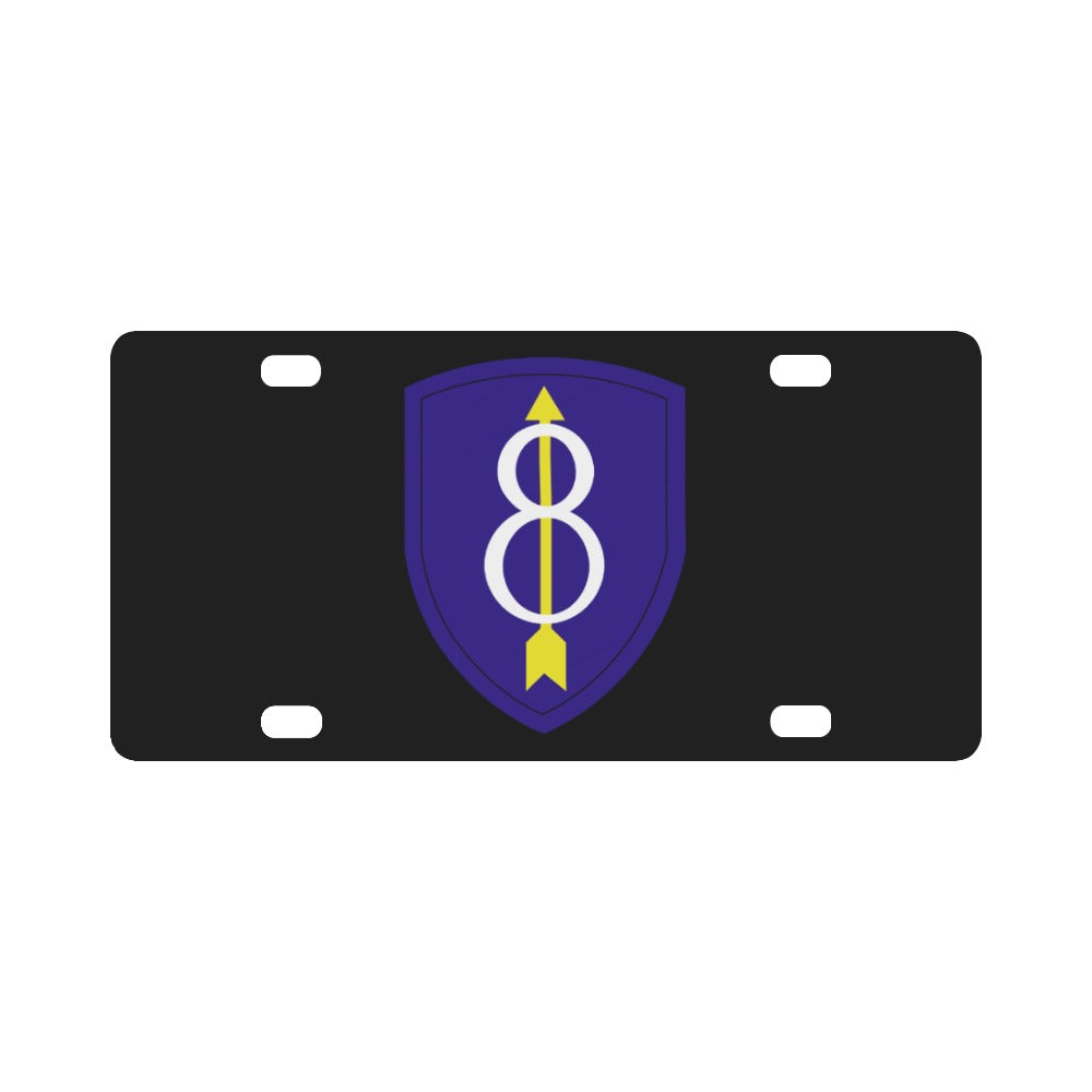 Army - 8th Infantry Division wo Txt Classic License Plate