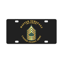 Load image into Gallery viewer, Army - Master Sergeant - MSG - Retired Classic License Plate
