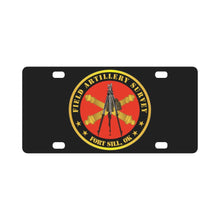 Load image into Gallery viewer, Army - Field Artillery Survey w Branch - Aiming Circle Ft Sill OK Classic License Plate
