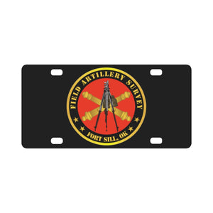 Army - Field Artillery Survey w Branch - Aiming Circle Ft Sill OK Classic License Plate