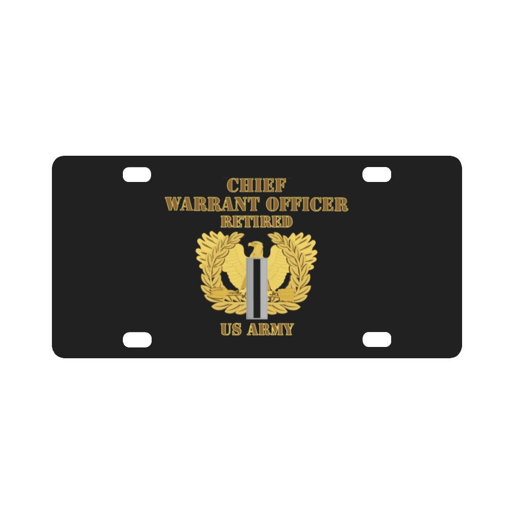 Army - Emblem - Warrant Officer 5 - CW5 w Eagle - US Army - Retired - Flat X 300 - Hat Classic License Plate