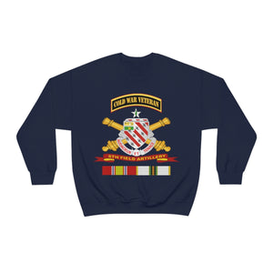 Unisex Heavy Blend Crewneck Sweatshirt -  Army - 8th Field Artillery w Br - Ribbon COLD WAR Vet Tab