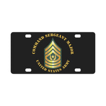 Load image into Gallery viewer, Army - Command Sergeant Major - CSM Classic License Plate
