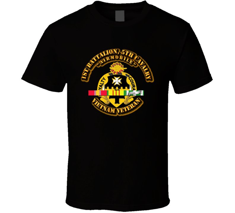 1st Battalion, 5th Cavalry, with Vietnam Service Ribbon - T Shirt, Hoodie, and Premium