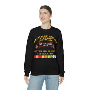 Unisex Heavy Blend Crewneck Sweatshirt - Army - F Troop, 4th Cavalry, Hunter Killer Team, Vietnam War with Vietnam Service Ribbons