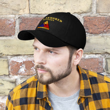 Load image into Gallery viewer, Unisex Twill Hat - 1st Armored Division - Shoulder Sleeve Insignia (SSI) without Text - Direct to Garment (DTG) Printed
