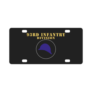 Army - 93rd Infantry Div X 300 - Hat Classic License Plate