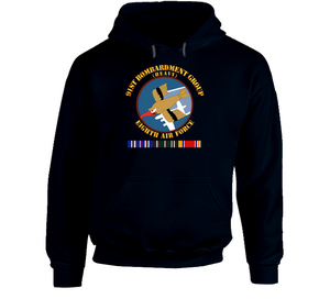 AAC - 91st Bombardment Group, Eighth Air Force, World War II with European Theater Service Ribbons - T Shirt, Premium and Hoodie
