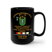 Load image into Gallery viewer, Black Mug 15oz - Army - ODB 230 - C Co, 2nd Bn 10th SFG w COLD SVC
