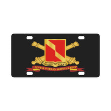 Load image into Gallery viewer, Army - 27th Field Artillery w Br - Ribbon Classic License Plate
