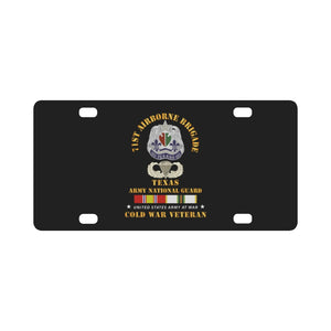 Army - 1st Airborne Bde - TXARNG - Cold War Vet wo Parachute w COLD SVC X 300 Classic License Plate