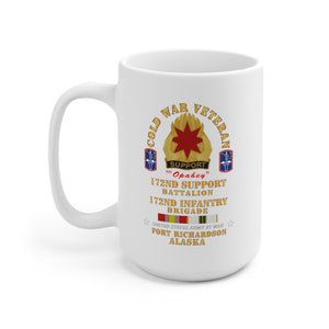 Ceramic Mug 15oz - Army - Cold War Vet - 172nd Support Bn, 172nd In Bde - Ft Richardson AK w COLD SVC X 300