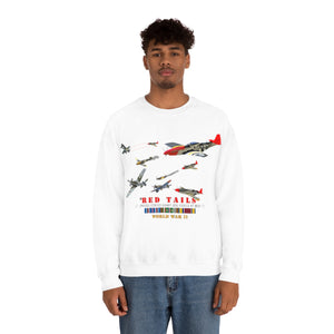 Unisex Heavy Blend Crewneck Sweatshirt - Army - AAC - 332nd Fighter Group - Red Tails - At War