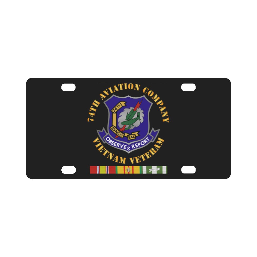 Army - 74th Aviation Company - Vietnam Veteran Classic License Plate