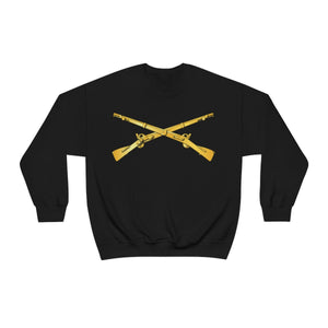 Unisex Heavy Blend Crewneck Sweatshirt - Army - Infantry Branch - Crossed Rifles