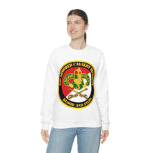 Load image into Gallery viewer, Unisex Heavy Blend Crewneck Sweatshirt - Army - 3rd Armored Cavalry Regiment DUI - Red White - Blood and Steel
