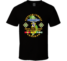 Load image into Gallery viewer, Army - Vietnam Combat Infantry Veteran w 3rd Bn 8th Inf - 4th ID SSI - T-Shirt
