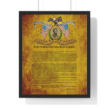 Load image into Gallery viewer, Premium Framed Vertical Poster - Emancipation Proclamation - January 1, 1863
