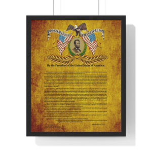 Premium Framed Vertical Poster - Emancipation Proclamation - January 1, 1863