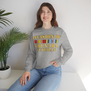 Unisex Heavy Blend Crewneck Sweatshirt - Army - Grenada Invasion Veteran w EXP SVC