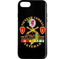 Load image into Gallery viewer, Army - Vietnam Combat Veteran W C Btry - 3rd Bn 13th Artillery Dui - 25th Id Ssi Phone Case
