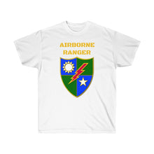 Load image into Gallery viewer, Unisex Ultra Cotton Tee - Airborne Ranger with Crest - Airborne Infantry - Mass Tactical Airborne Operation with Ranger Infantry Branch
