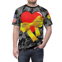 Load image into Gallery viewer, All Over Printing - Support Our Troops and Veterans Yellow Ribbon
