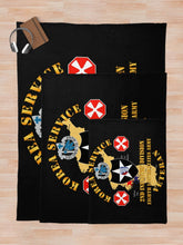 Load image into Gallery viewer, Army - Korea Service Vet - 2nd Infantry Div - 8th US Army Throw Blanket
