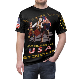 All Over Printing - American Patriot - Spirit of 76 - Don't Tread on Me - Tattered US Flag