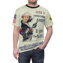 Load image into Gallery viewer, All Over Printing - Navy - I Wish I Were A Man, I&#39;d Join the Navy - American Sailor
