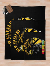 Load image into Gallery viewer, Army - 8th Cavalry (Air Cav) - 1st Cav Division w SVC Throw Blanket

