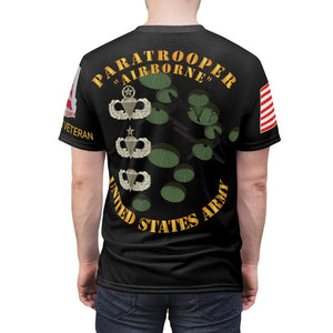 All Over Printing - US Paratrooper - 19th Engineer Bn with Front w US Paratrooper Back - LR Sleeve