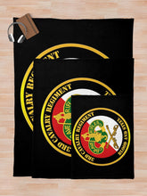 Load image into Gallery viewer, Army - 3rd Armored Cavalry Regiment DUI - Red White - Blood and Steel Throw Blanket
