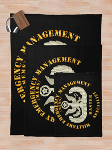 ARNG - Military Emergency Management Specialist - Master - Gold Throw Blanket