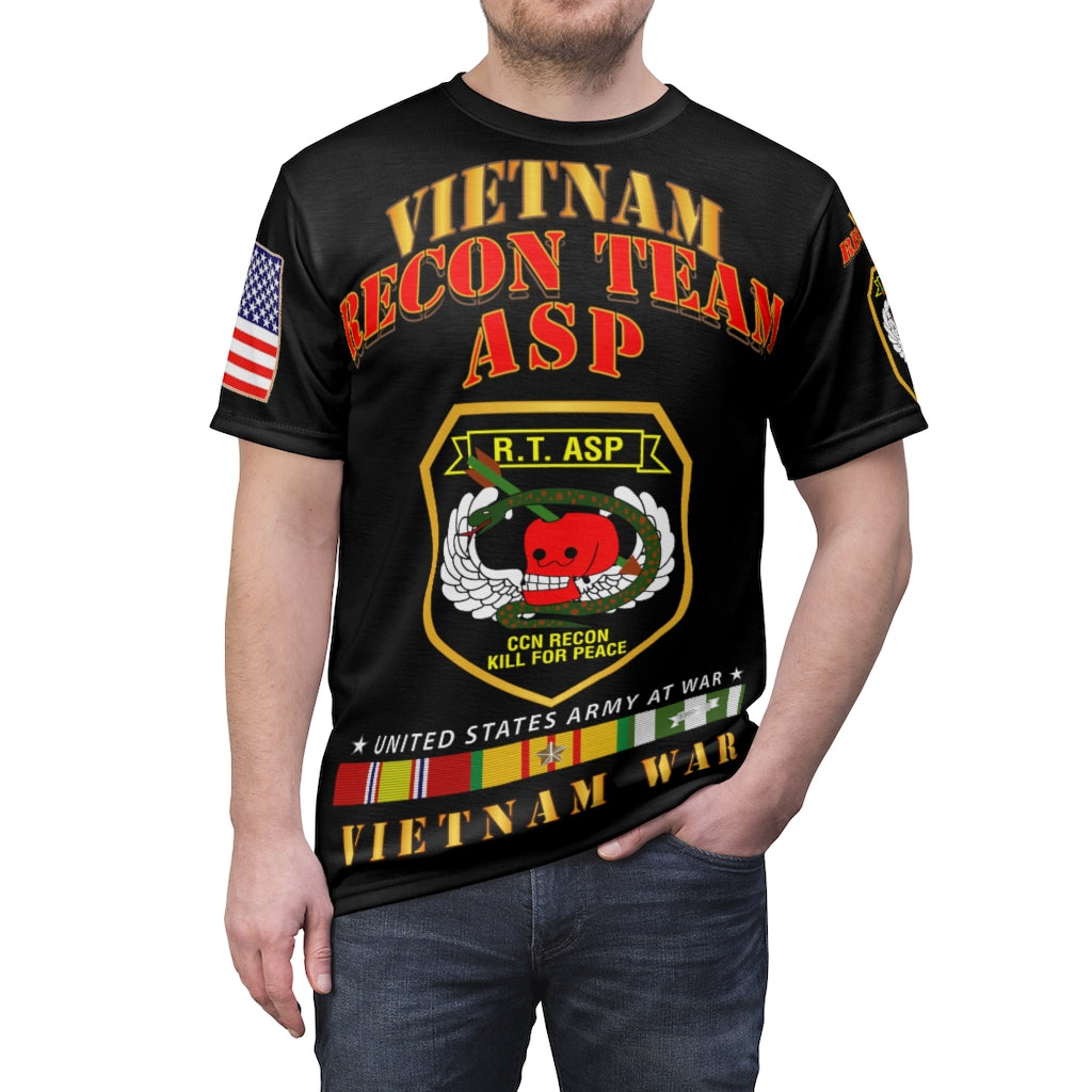 All Over Printing - Army - Special Forces - Recon Team - Asp V1 with Rappel Infiltration with Vietnam War Ribbons - Vietnam War