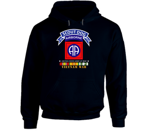 Army - 37th Scout Dog Platoon - 82nd Airborne Div  W Vn Svc Hoodie