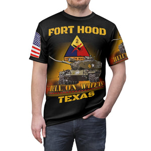 All Over Printing - 2nd Armored Division - Fort Hood, TX Main Battle Tank - M60A1 - Hell on Wheels