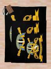 Load image into Gallery viewer, Army - 7th Cavalry Regiment w Br - Ribbon Throw Blanket
