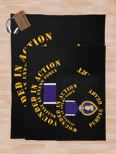 Load image into Gallery viewer, Wounded in Action - Purple Heart V1 Throw Blanket
