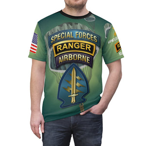 All Over Printing - Army - Special Forces - Airborne Ranger with Branches/Tabs