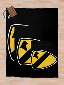 Army - 1st Cav SSI wo Txt Throw Blanket