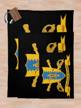 Load image into Gallery viewer, Army - 4th Cavalry Regiment w Br - Ribbon Throw Blanket
