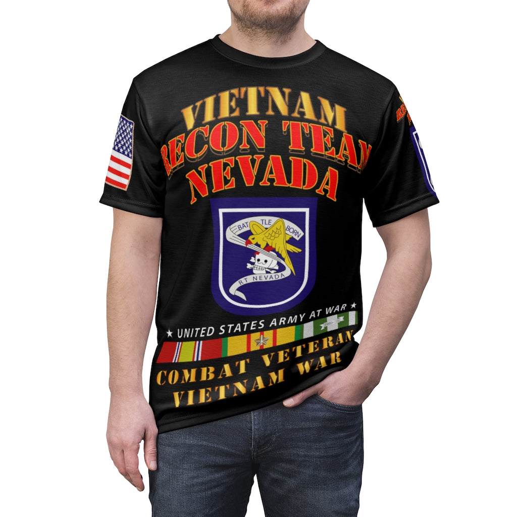 All Over Printing - Army - Special Forces - Recon Team - Nevada with Rappel Infiltration with Vietnam War Ribbons