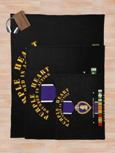 Load image into Gallery viewer, Purple Heart - WIA w VN SVC w Purple Heart Ribbon Throw Blanket
