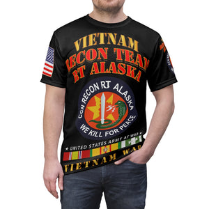 All Over Printing - Army - Special Forces - Recon Team - RT Alaska with Rappel Infiltration with Vietnam War Ribbons - Vietnam