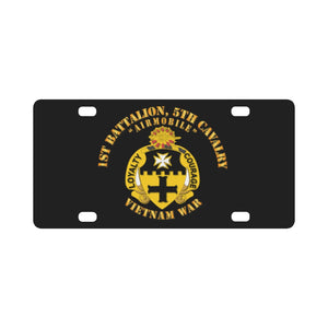 Army - 1st Battalion, 5th Cavalry w Txt Classic License Plate