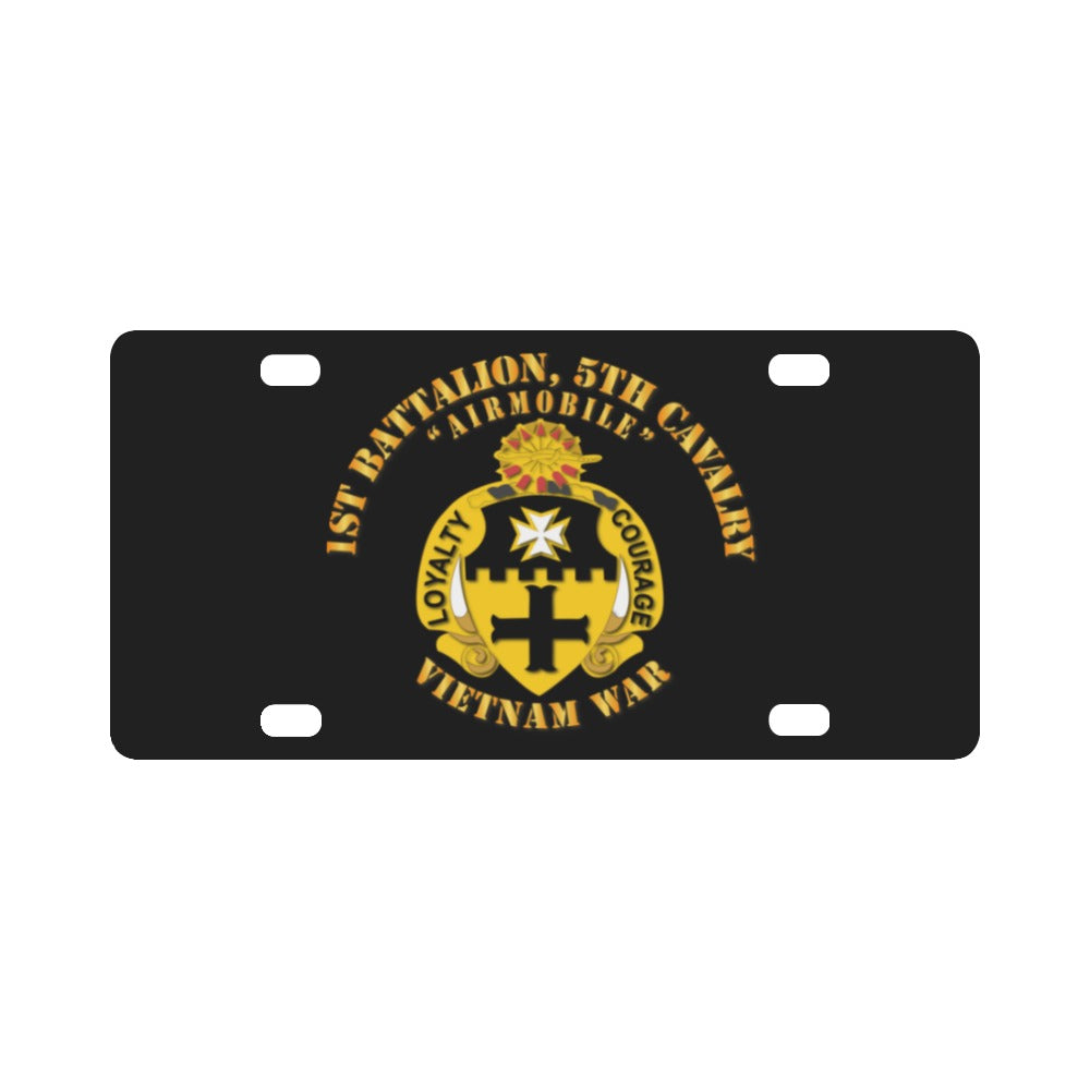 Army - 1st Battalion, 5th Cavalry w Txt Classic License Plate