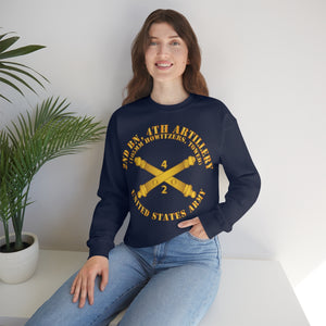 Unisex Heavy Blend Crewneck Sweatshirt - Army - 2nd Bn 4th Field Artillery Regt - 105mm w Arty Br